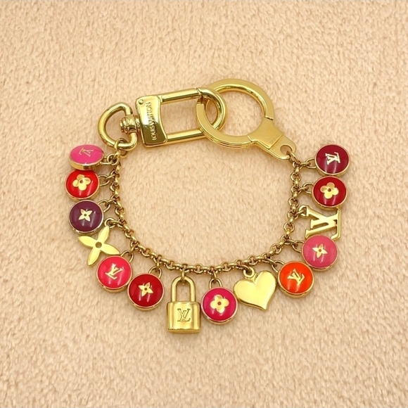 Auth Louis Vuitton M65911 Porte Crecienne Bastille GD Key Chain W/Box - Picture 14 of 14